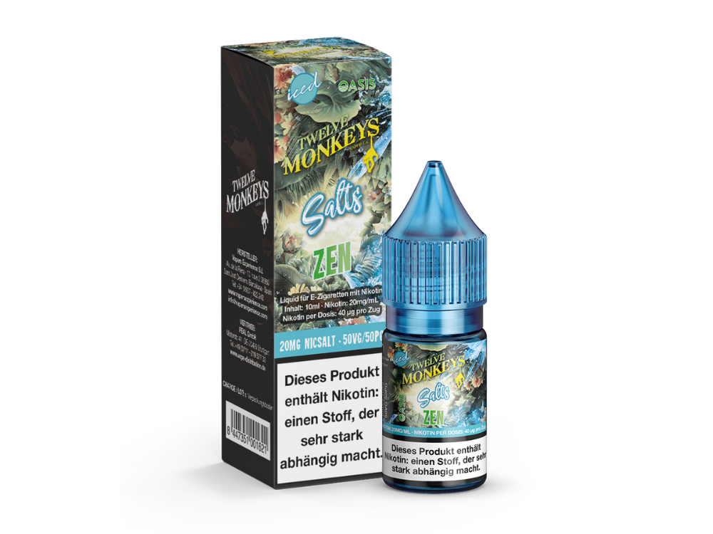 Twelve Monkeys - Iced - Nikotinsalz Liquid - Zen - 20 mg/ml
