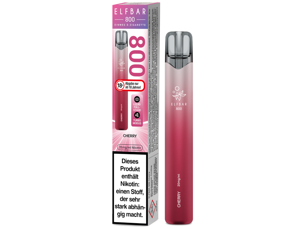 Elfbar 800 Einweg E-Zigarette - Prefilled - Cherry - 20 mg/ml