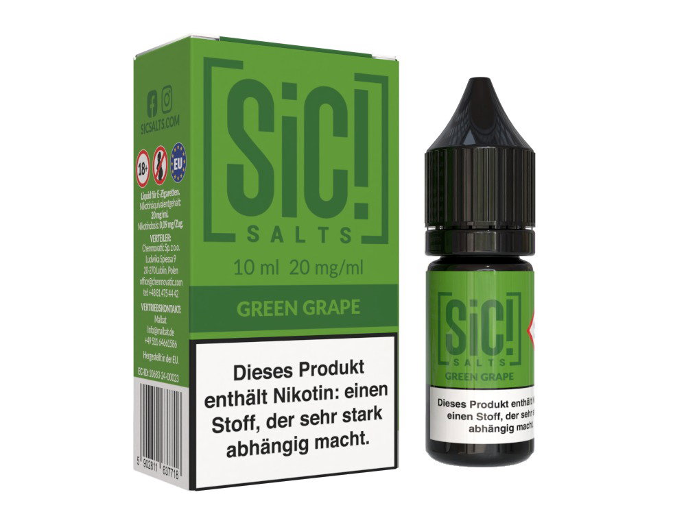 SiC! Salts - Nikotinsalz Liquid - Green Grape - 20 mg/ml