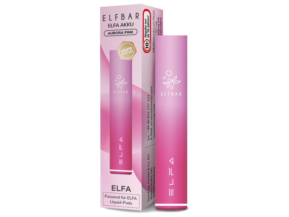 Elfbar - Elfa Akku 500 mAh - Aurora Pink