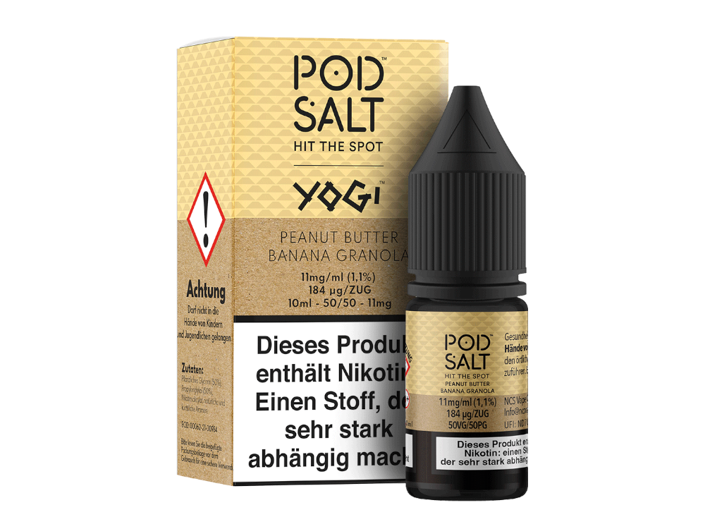 Pod Salt Fusion - Peanut Butter Banana Granola - Nikotinsalz Liquid - 11 mg/ml