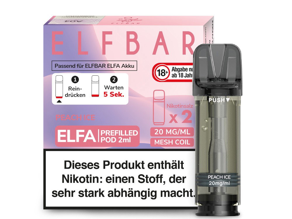 Elfbar Elfa Pod 20 mg/ml - Prefilled - Peach Ice