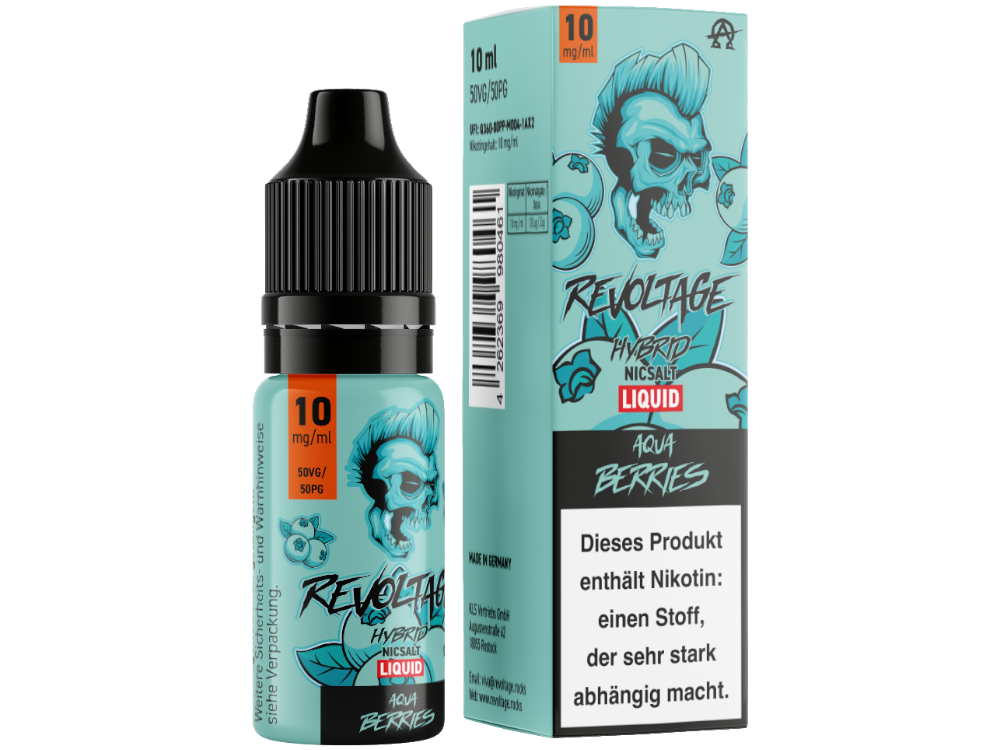 Revoltage - Tobacco Gold - Hybrid Nikotinsalz Liquid - Aqua Berries - 10 mg/ml