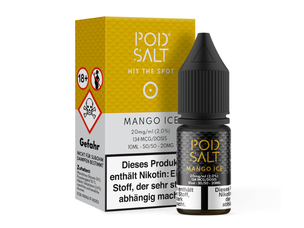 Pod Salt - Mango Ice - Nikotinsalz Liquid - 20 mg/ml