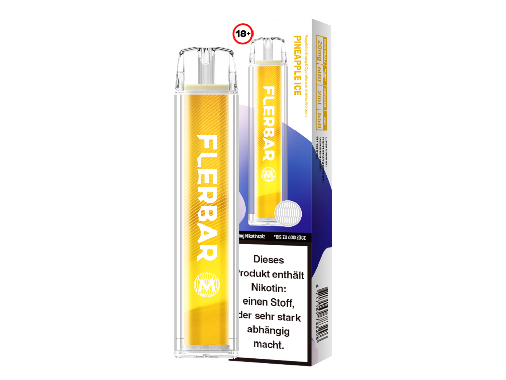 Flerbar - M Einweg E-Zigarette - Prefilled - Pineapple Ice - 20 mg/ml