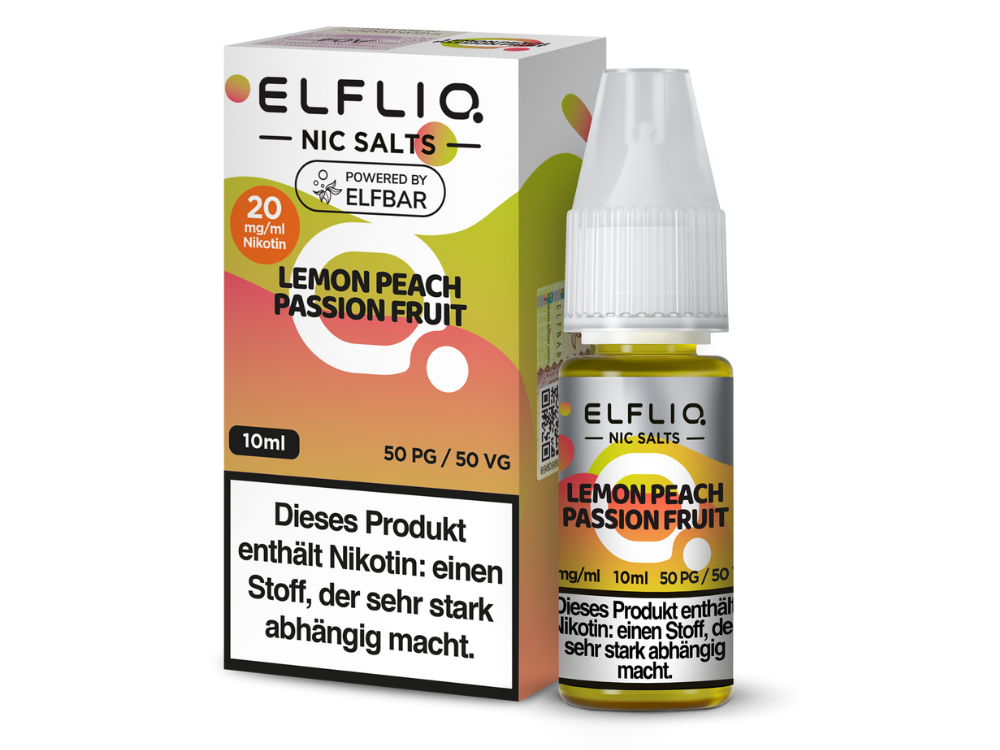 ELFLIQ - Lemon Peach Passion Fruit - Nikotinsalz Liquid - 20 mg/ml