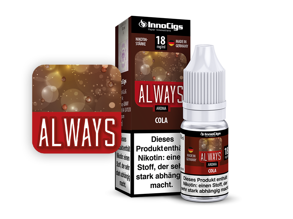 Always Cola Aroma - Liquid für E-Zigaretten - 3 mg/ml