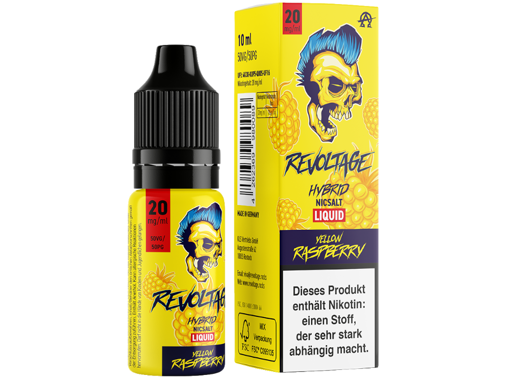 Revoltage - Tobacco Gold - Hybrid Nikotinsalz Liquid - Yellow Raspberry - 20 mg/ml