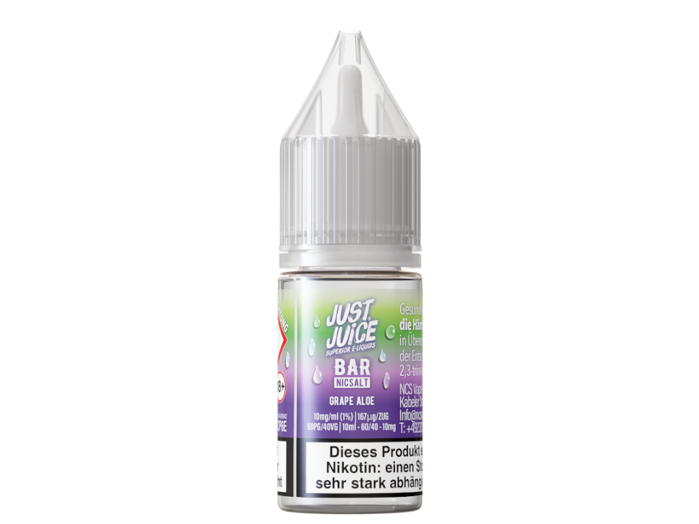 Just Juice - Bar - Nikotinsalz Liquid - Grape Aloe - 10 mg/ml