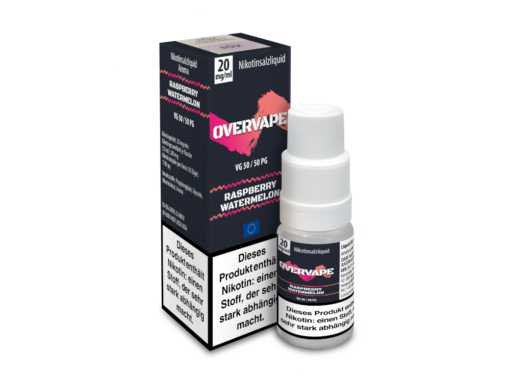 Overvape - Nikotinsalz Liquid - Raspberry Watermelon - 20 mg/ml