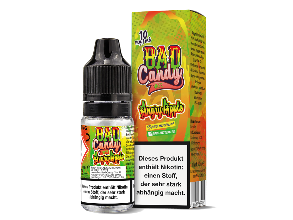 Bad Candy Liquids - Angry Apple - Nikotinsalz Liquid - 10 mg/ml