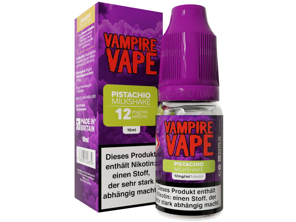 Vampire Vape - Dessert Collection - E-Zigaretten Liquid - Pistachio Milkshake - 12 mg/ml