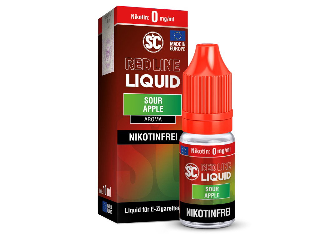 SC - Red Line - Sour Apple - Nikotinsalz Liquid - 0 mg/ml