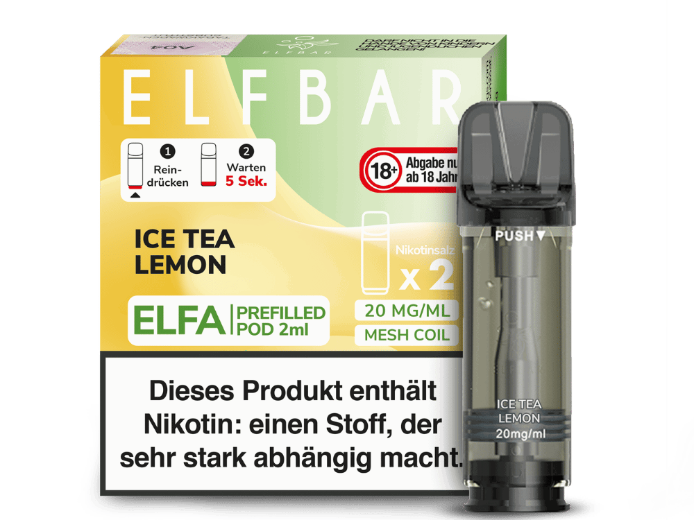 Elfbar Elfa Pod 20 mg/ml - Prefilled - Ice Tea Lemon
