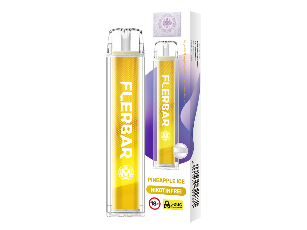 Flerbar - M Einweg E-Zigarette ohne Nikotin - Prefilled - Pineapple Ice - 0 mg/ml