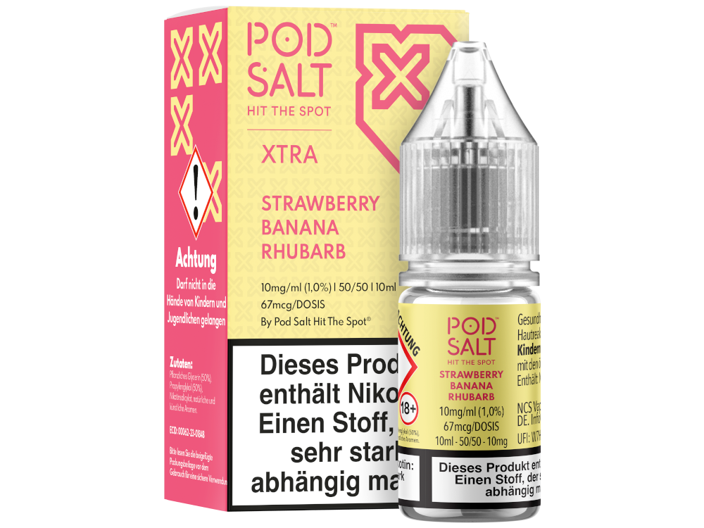 Pod Salt X - Nikotinsalz Liquid - Strawberry Banana Rhubarb
