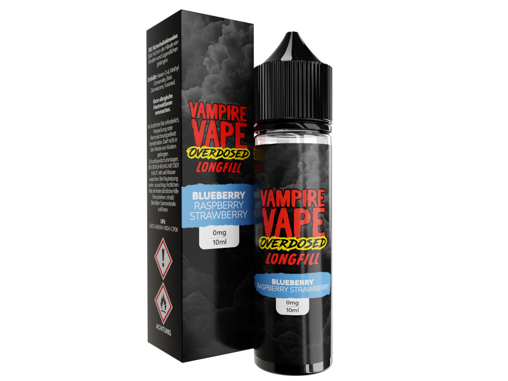 Vampire Vape - Overdosed - Aroma Blueberry Raspberry Strawberry 10 ml 10er Packung