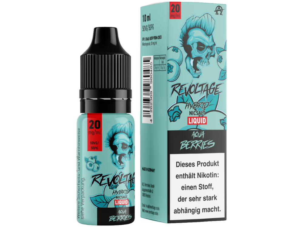 Revoltage - Tobacco Gold - Hybrid Nikotinsalz Liquid - Aqua Berries - 20 mg/ml