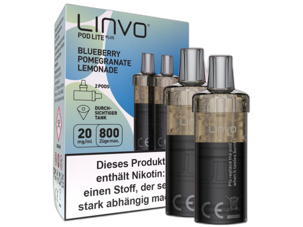 Linvo - Pod Lite Plus Cartridge 20 mg/ml - Prefilled - Blueberry Pomegranate Lemonade