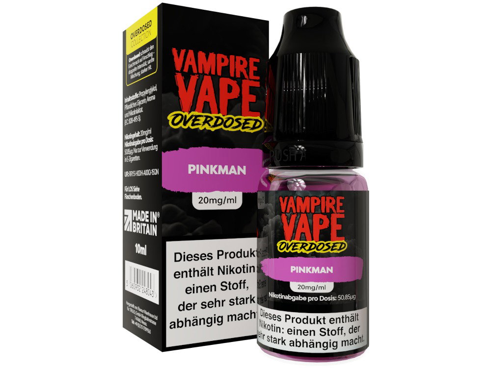 Vampire Vape - Overdosed - Nikotinsalz Liquid - Pinkman - 20 mg/ml