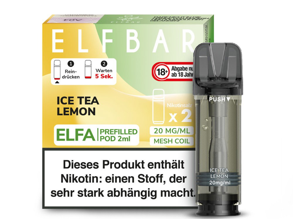 Elfbar Elfa Pod 20 mg/ml - Prefilled - Ice Tea Lemon