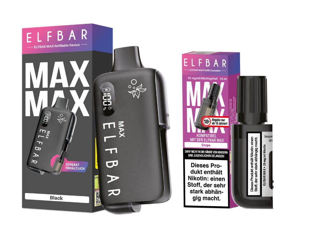 Elfbar Max Set inkl. Liquid Pod - black - Grape