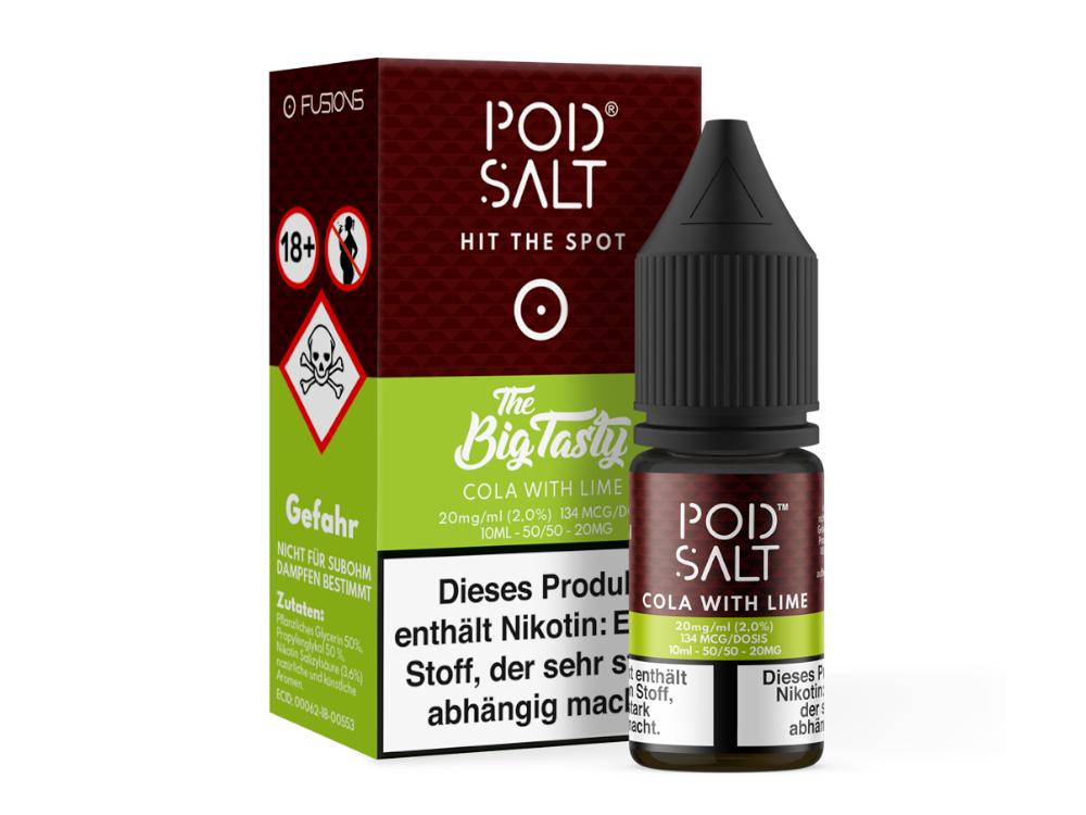 Pod Salt Fusion - Cola with Lime - Nikotinsalz Liquid - 20 mg/ml