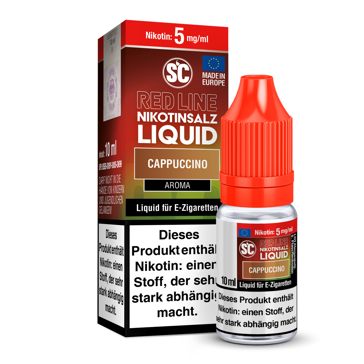 SC - Red Line - Cappuccino - Nikotinsalz Liquid - 5 mg/ml