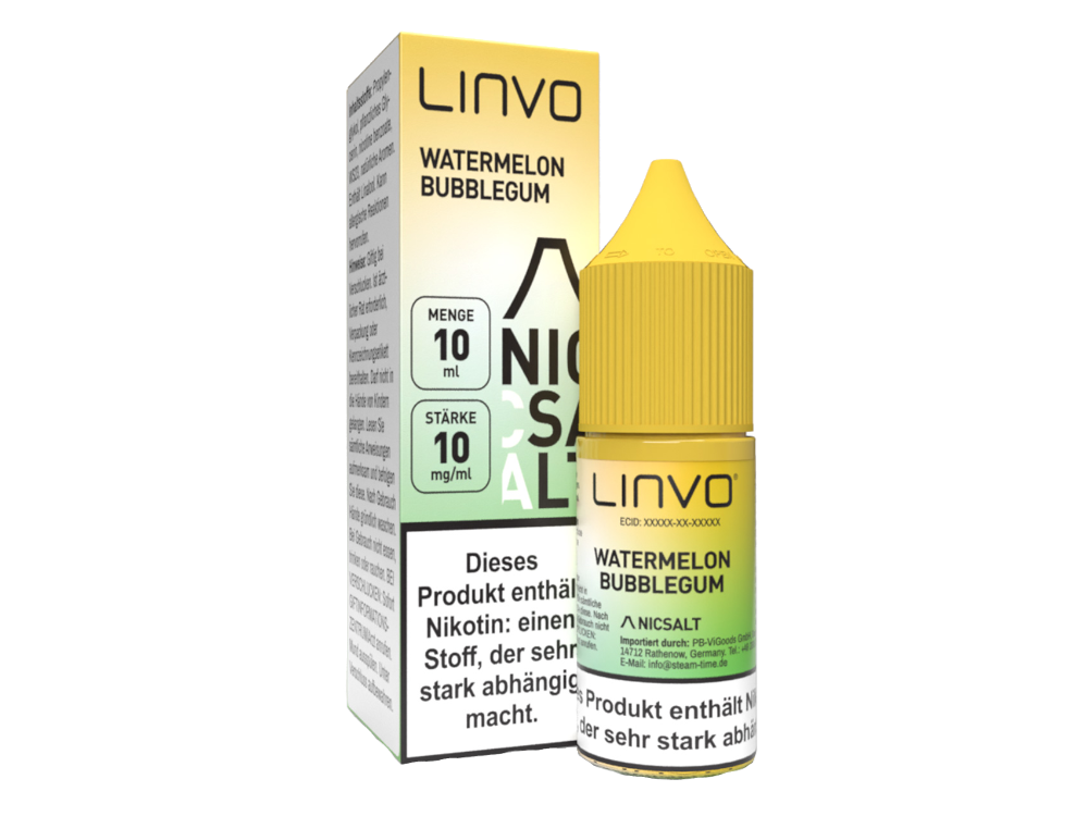 Linvo - Watermelon Bubblegum - Nikotinsalz Liquid 10 mg/ml
