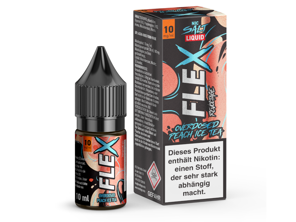 Revoltage - FLEX Nikotinsalz Liquid - Peach Ice Tea - 10 mg/ml