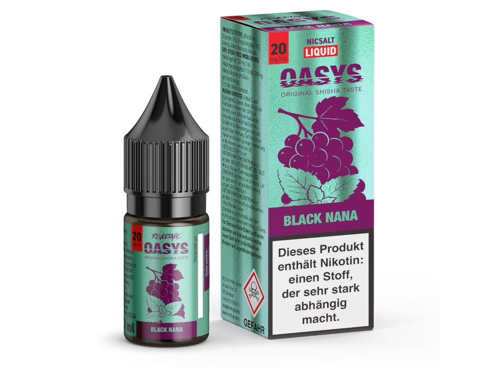 Revoltage OASYS - Hybrid Nikotinsalz Liquid - Black Nana - 20 mg/ml