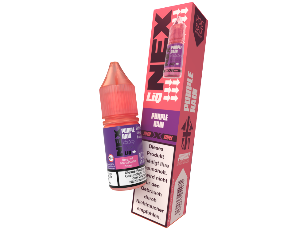 Pod Salt - NexLiq - Nikotinsalz Liquid - Purple Rain - 0 mg/ml