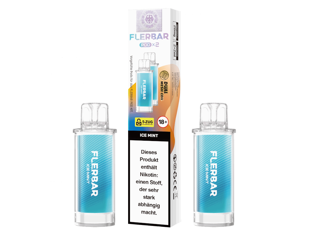 Flerbar - POD Ice Mint 20 mg/ml (2 Stück pro Packung) 10er Packung