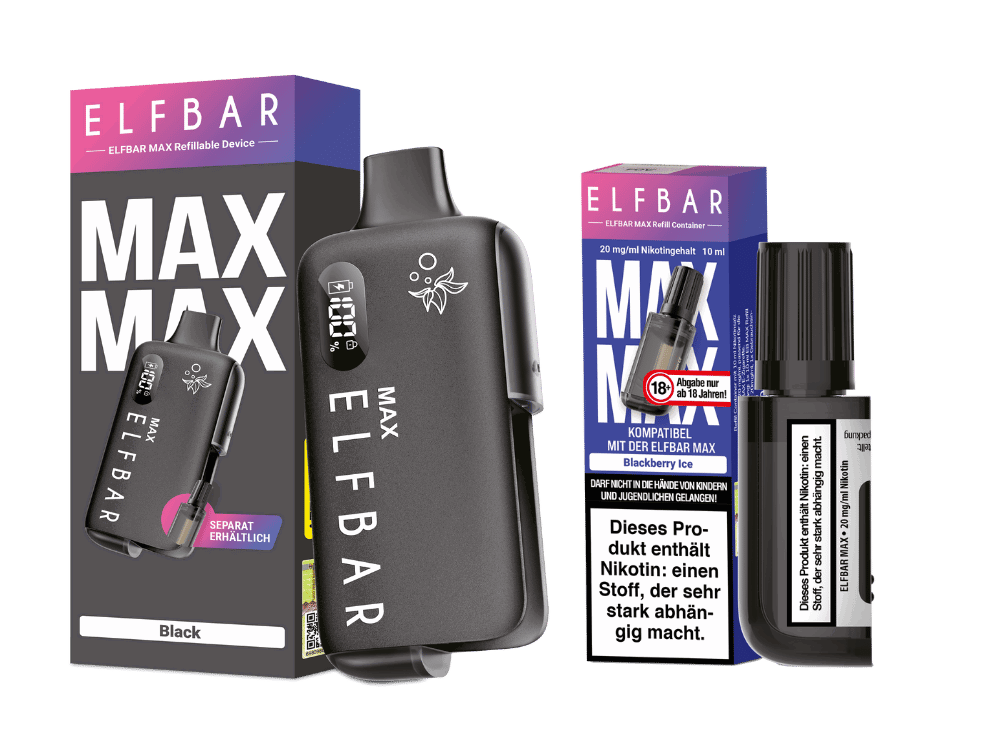 Elfbar Max Set inkl. Liquid Pod - black - Blackberry Ice