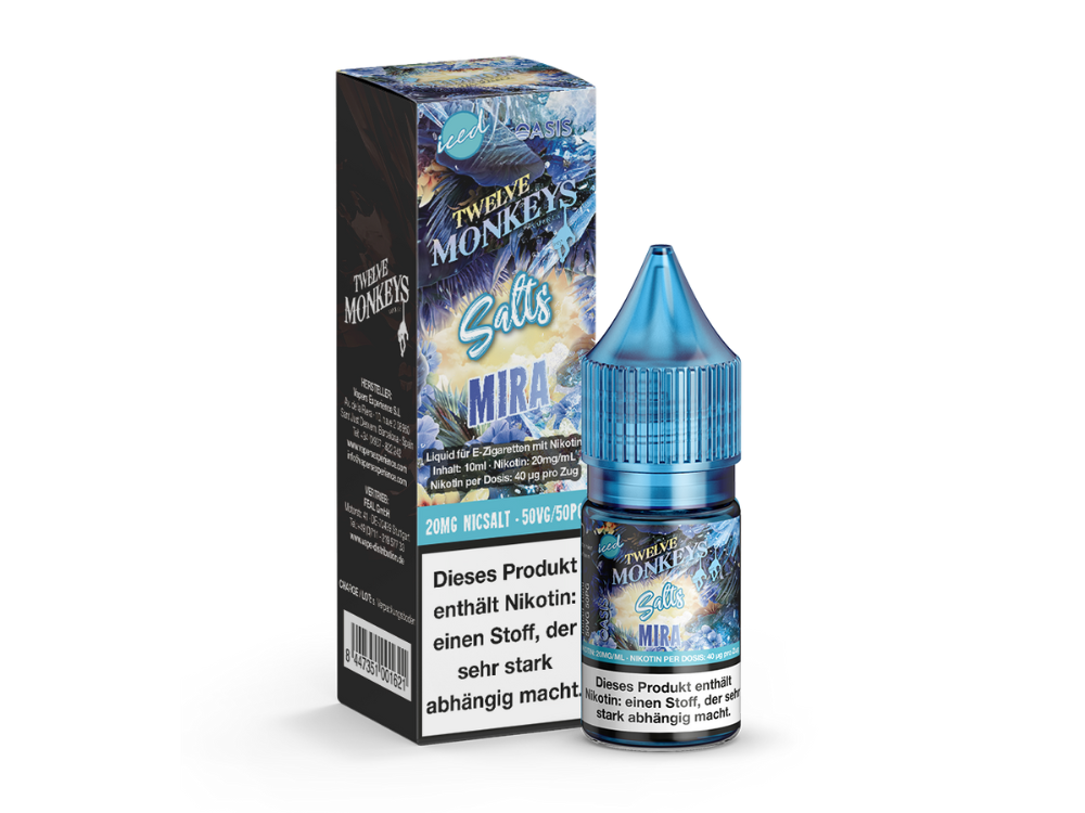 Twelve Monkeys - Iced - Nikotinsalz Liquid - Mira - 20 mg/ml