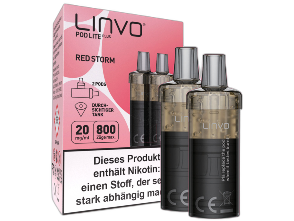 Linvo - Pod Lite Plus Cartridge 20 mg/ml - Prefilled - Red Storm