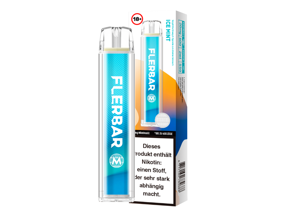 Flerbar - M Einweg E-Zigarette - Prefilled - Ice Mint - 20 mg/ml