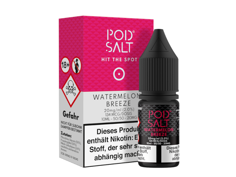 Pod Salt - Watermelon Breeze - Nikotinsalz Liquid - 20 mg/ml