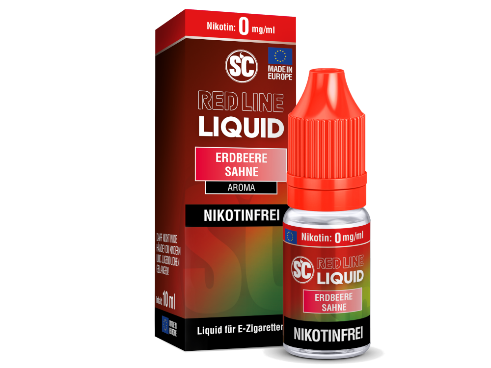 SC - Red Line - Erdbeere Sahne - Nikotinsalz Liquid - 0 mg/ml