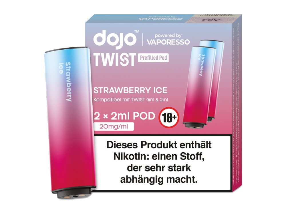 Vaporesso - Dojo - Twist Pod 20 mg/ml - Prefilled - Strawberry Ice