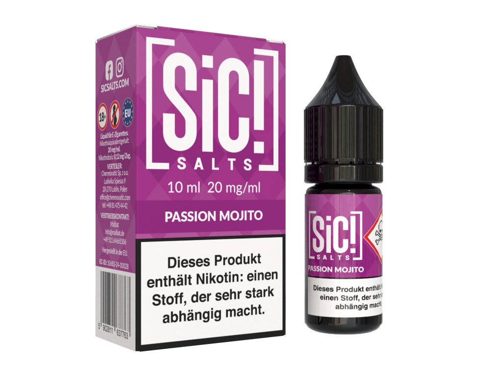 SiC! Salts - Nikotinsalz Liquid - Passion Mojito - 20 mg/ml