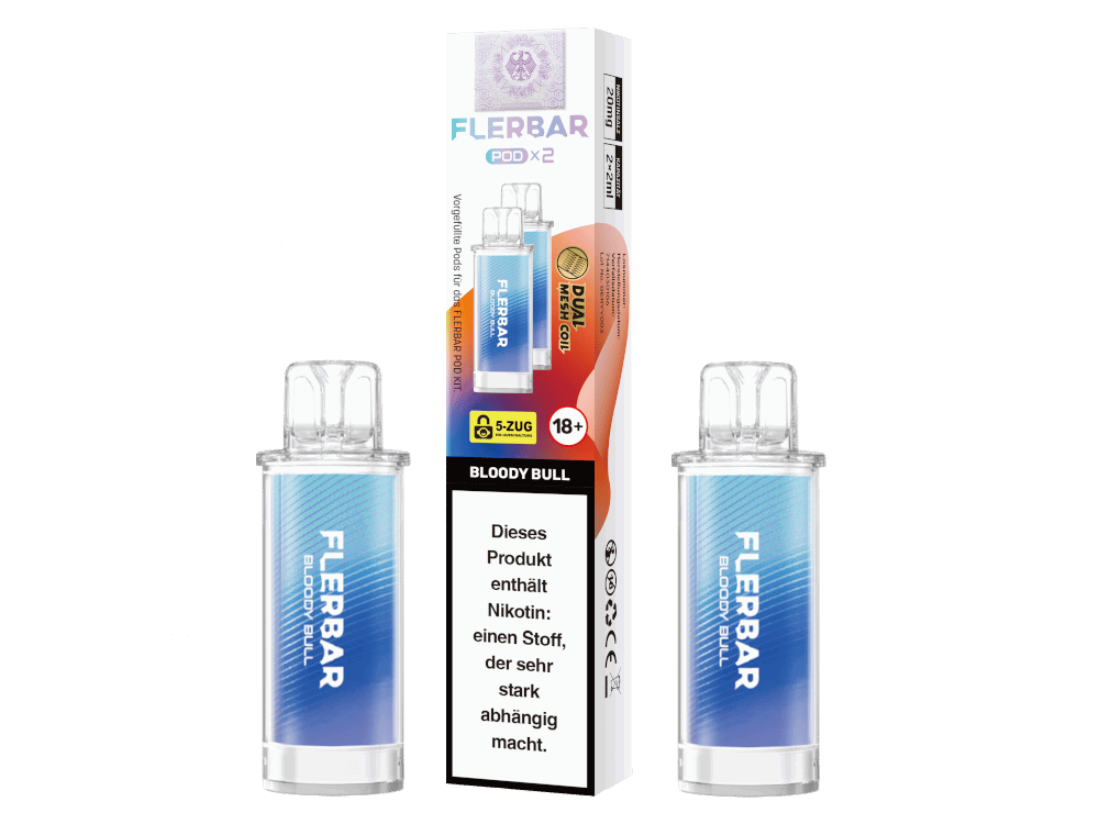 Flerbar - POD Bloody Bull 20 mg/ml (2 Stück pro Packung) 10er Packung