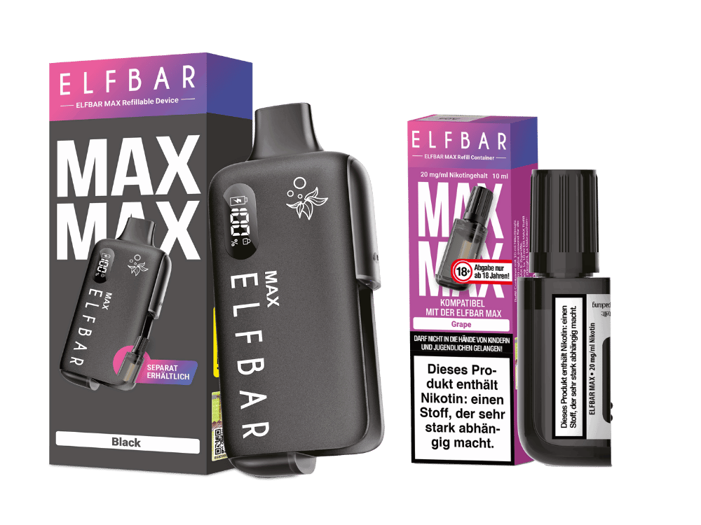 Elfbar Max Set inkl. Liquid Pod - black - Grape