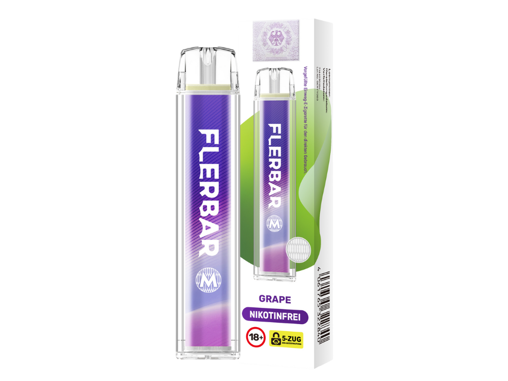 Flerbar - M Einweg E-Zigarette ohne Nikotin - Prefilled - Grape - 0 mg/ml