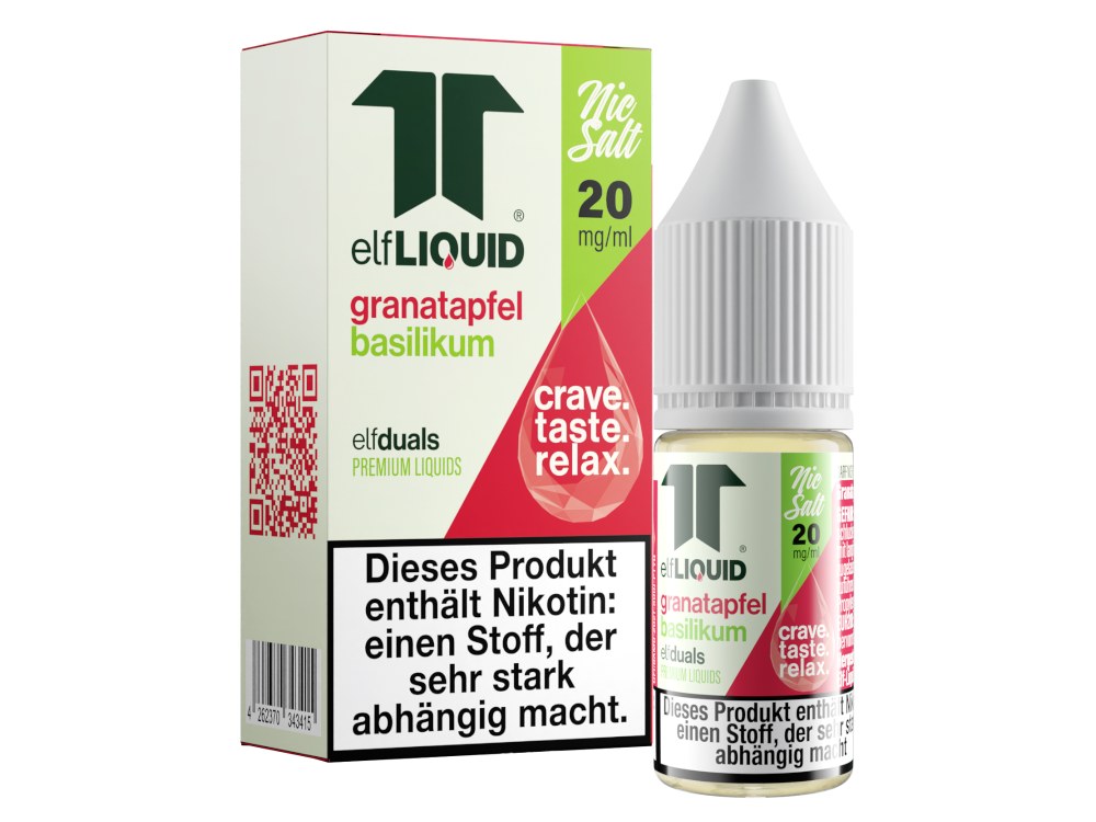 Elf-Liquid - Dual - Nikotinsalz Liquid 10 mg/ml - Granatapfel-Basilikum