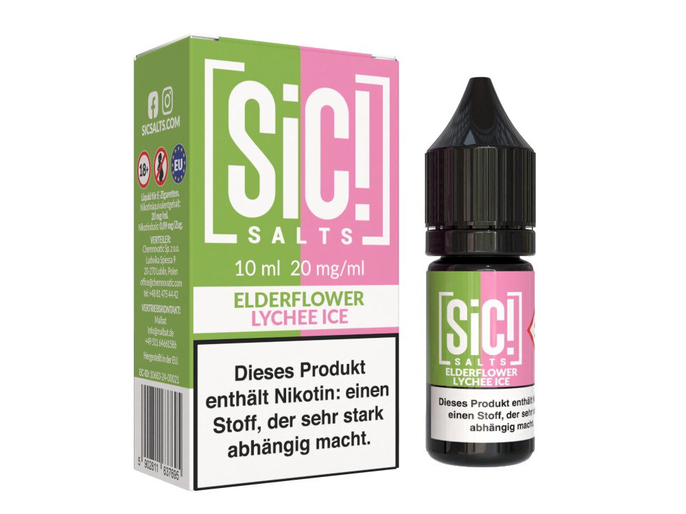 SiC! Salts - Nikotinsalz Liquid - Elderflower Lychee Ice - 20 mg/ml
