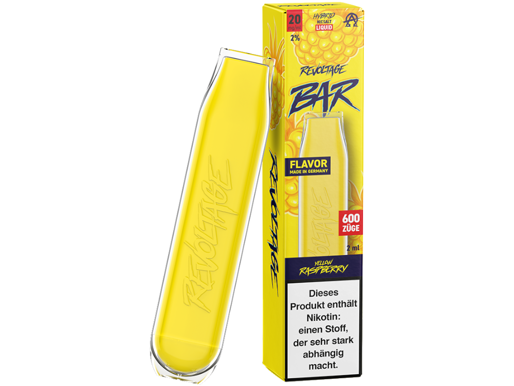 Revoltage Bar Einweg E-Zigarette - Prefilled - Yellow Raspberry - 20 mg/ml