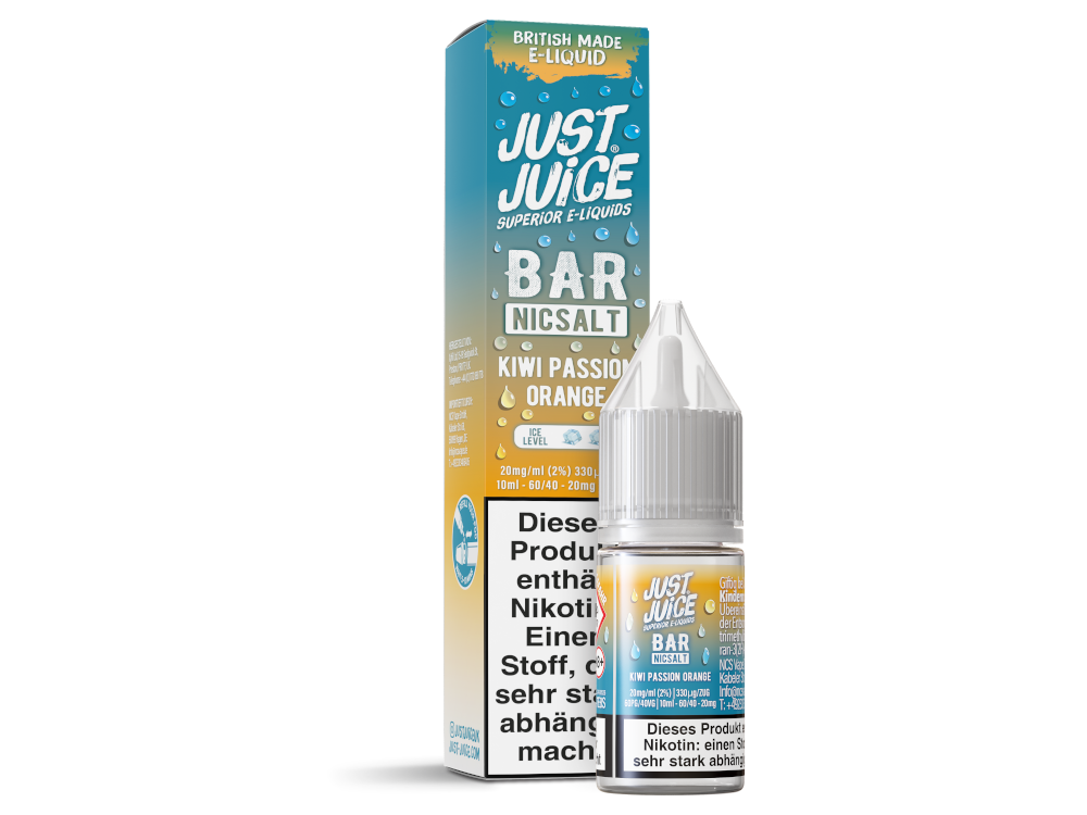 Just Juice - Bar - Nikotinsalz Liquid - Kiwi Passion Orange - 20 mg/ml