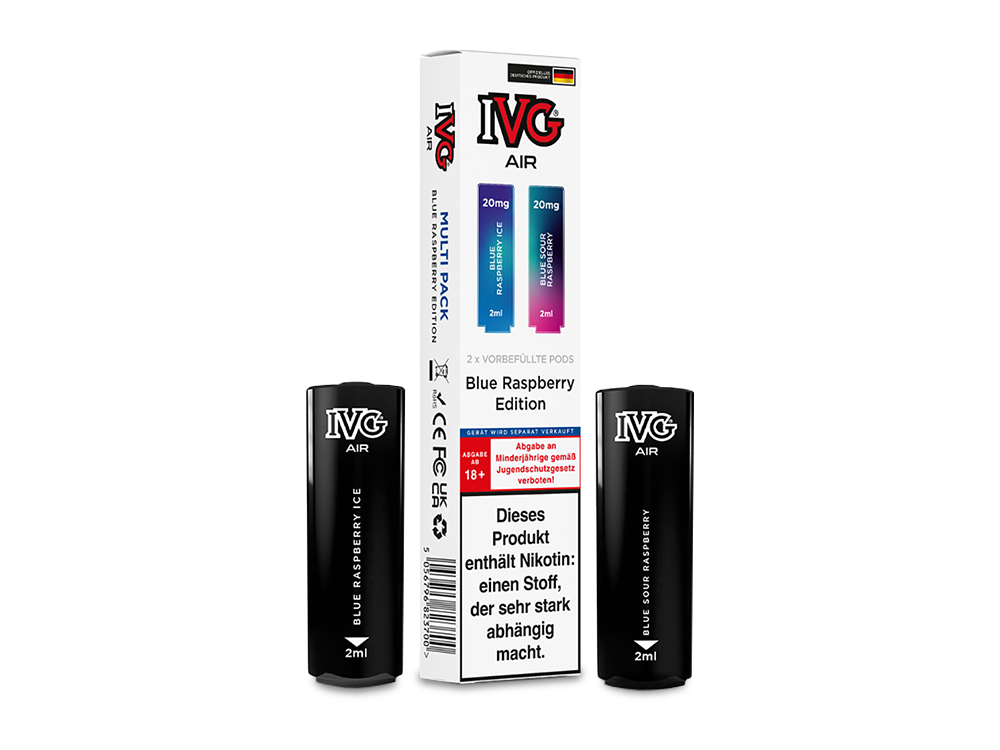 IVG AIR Pod Multi Flavour Edition - Prefilled - Blue Raspberry Edition - 20 mg/ml