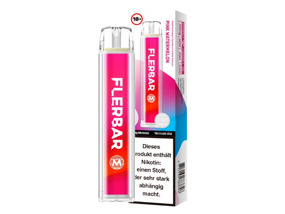 Flerbar - M Einweg E-Zigarette - Prefilled - Pink Watermelon - 20 mg/ml